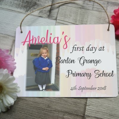 first day of school hanging sign