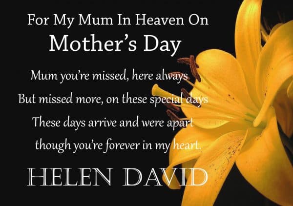 Personalised Mum In Heaven On Mothers Day Crystal Block