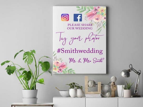 Personalised Tag Your Photo's Wedding Design
