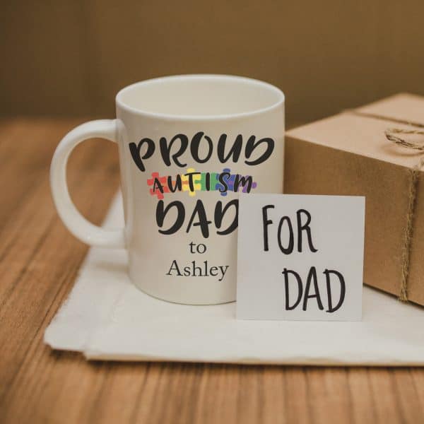 Personalised Proud Autism Dad Mug