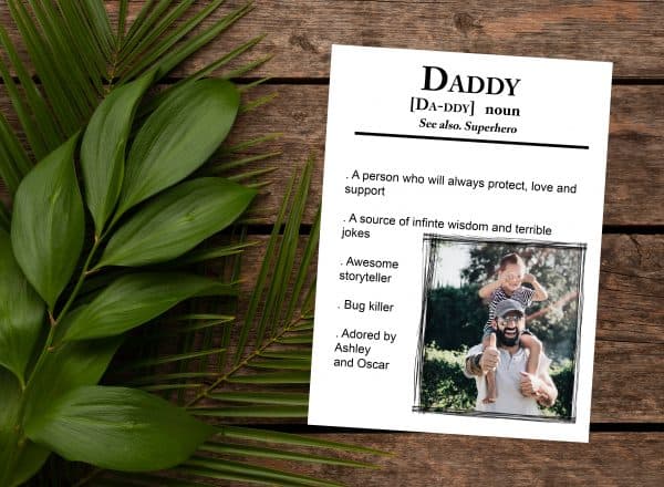 Personalised Daddy Noun Design